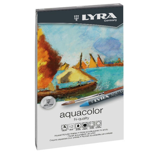 Εικόνα της Κηρομπογιές Lyra Aquacolor υδατοδιαλυτές 12τμχ. 5611120