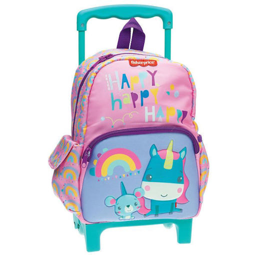 Εικόνα της Τσάντα τρόλεϋ νηπίου Unicorn Pink Fisher Price 349-46073