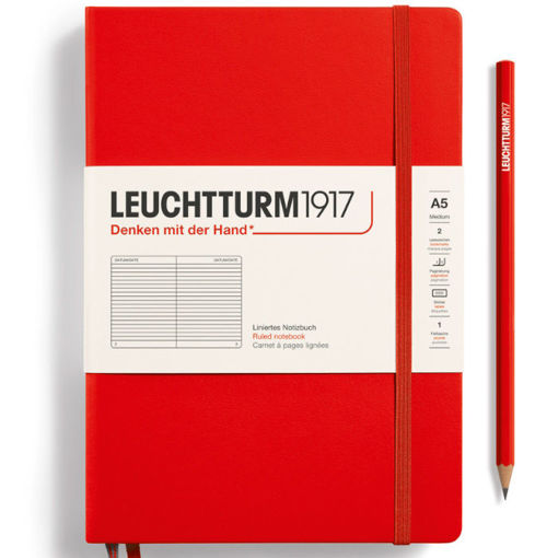 Εικόνα της Σημειωματάριο Leuchtturm1917 A5 Med Ruled Fox Red 125φ.