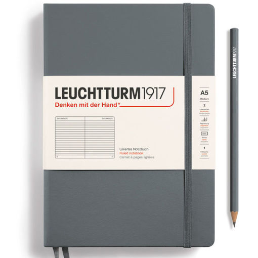 Εικόνα της Σημειωματάριο Leuchtturm1917 A5 Med Ruled Anthracite 125φ.