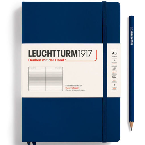 Εικόνα της Σημειωματάριο Leuchtturm1917 A5 Med Ruled Navy 125φ.