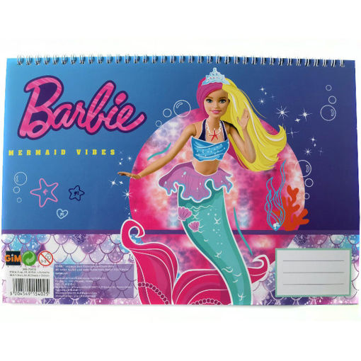 Εικόνα της Μπλοκ ζωγραφικής Gim 40φ. Disney Barbie 33x23cm. 349-76416