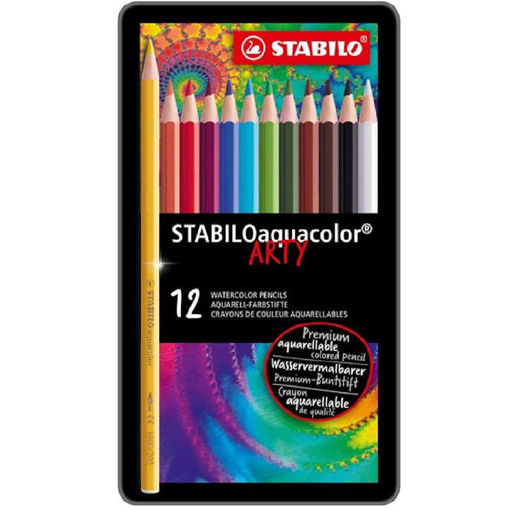 Εικόνα της Ξυλοχρώματα Stabilo Arty Aquarel Metal 12τεμ 1612-5