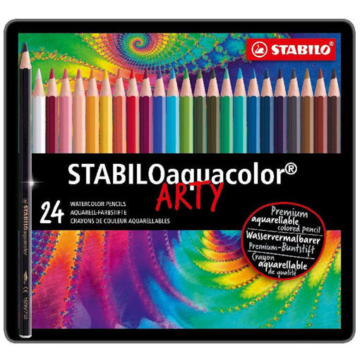 Εικόνα της Ξυλοχρώματα Stabilo Arty Aquarel Metal 24τεμ 1612-4