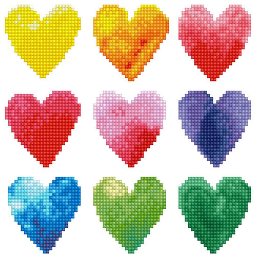 Εικόνα της Ψηφιδωτό Diamond Love Rainbow 23x25cm DD3026