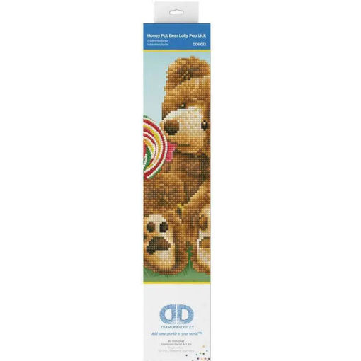 Εικόνα της Ψηφιδωτό Diamond Botz Honey Pot Bear Lolly Pop Lick 30.5x30.5cm DD6.032