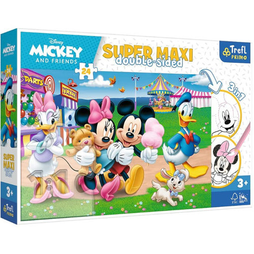 Εικόνα της Παζλ Trefl Super Maxi Double-Sided Mickey At The Fairground 24τμχ. 41005