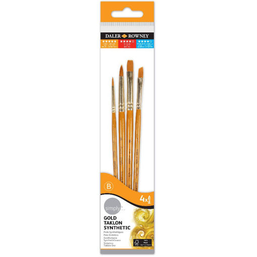 Εικόνα της Πινέλα Daler Rowney σετ 4 τεμ. Simply Gold 216920400