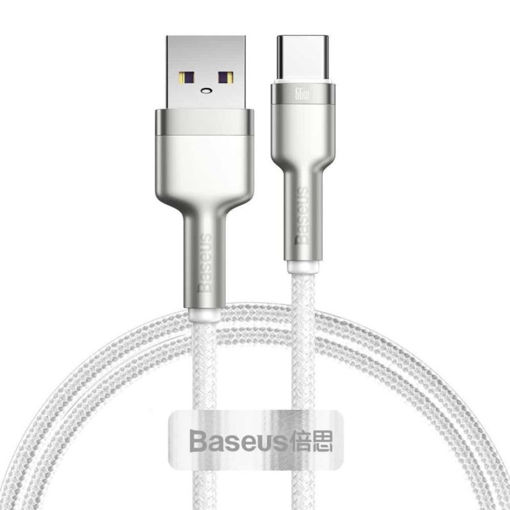 Εικόνα της Καλώδιο Baseus USB 2.0 Cable USB-C male - USB-A male Λευκό 1m 66W CAKF000102