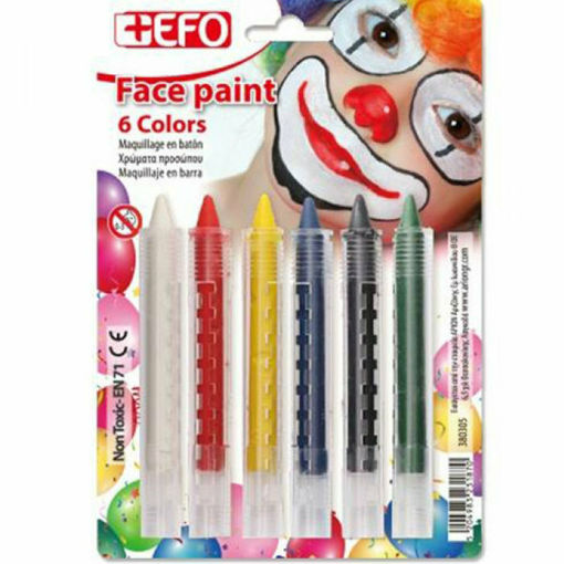 Εικόνα της Χρώματα προσώπου +Efo Make Up sticks 6τεμ. 380305