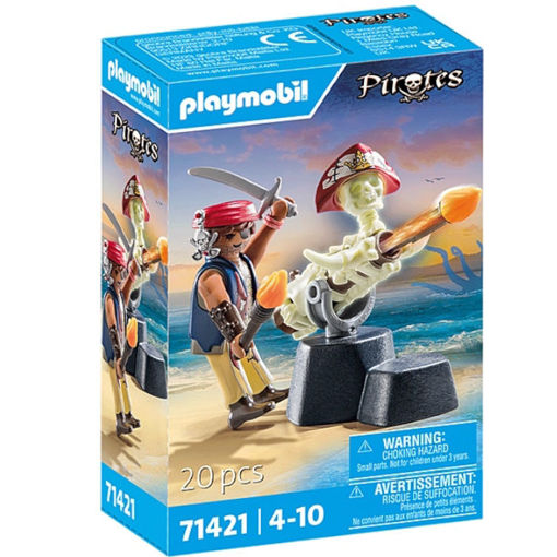 Εικόνα της Playmobil Pirates: Πειρατής με κανόνι 71421