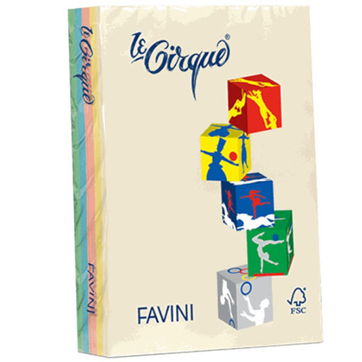 Εικόνα της Χαρτί Favini Α4 80gr. Pastel 5 χρώματα 500φ 80-ASS-P