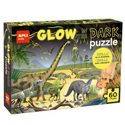 Εικόνα της Puzzle Apli Glow in the Dark Dinosaurs 60τεμ. 19435