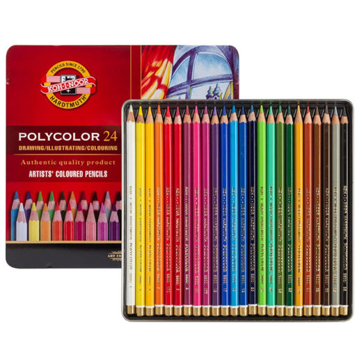 Εικόνα της Ξυλομπογιές polycolor set 24τεμ. 3824-24 KOH-I-NOOR