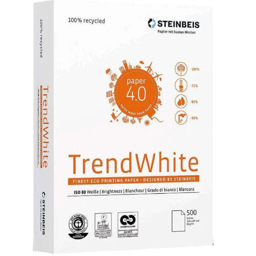 Εικόνα της Χαρτί Α4 80gr. Trendwhite N.2 Ανακυκλωμένο