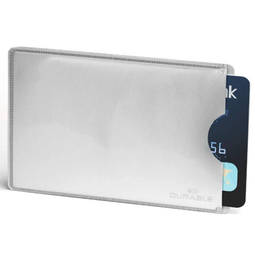 Εικόνα της Θήκη πιστωτικής κάρτας silver Rfid secure Durable 54x86mm 890023