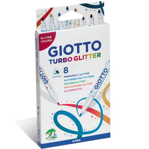 Εικόνα της Μαρκαδόροι Giotto turbo glitter 8τεμ. 0425800