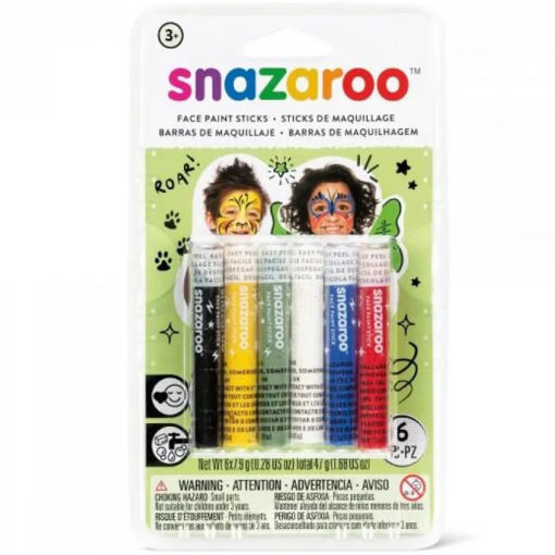 Εικόνα της Χρώματα προσώπου Snazaroo Rainbow sticks 6τεμ. L1160600