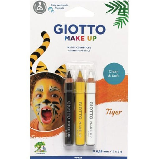 Εικόνα της Χρώμα προσώπου Giotto Make Up μολύβια 3τεμ. Tiger 473300