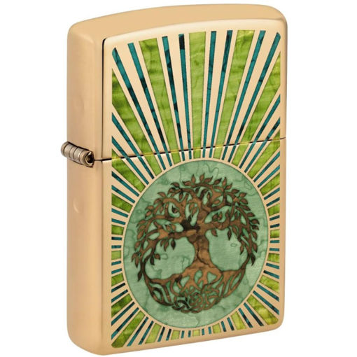 Εικόνα της Αναπτήρας Zippo 48391 Tree of Life Spiritual Brass Lighter