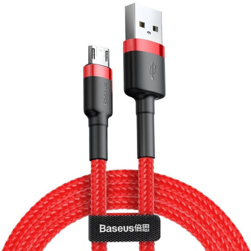 Εικόνα της Baseus Cafule Braided USB 2.0 to micro USB Cable Κόκκινο 2m