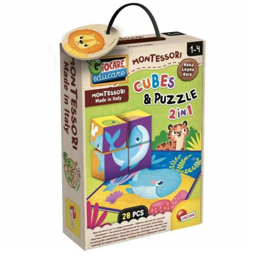 Εικόνα της Montessori Wood cubes and puzzle 98347 Lisciani