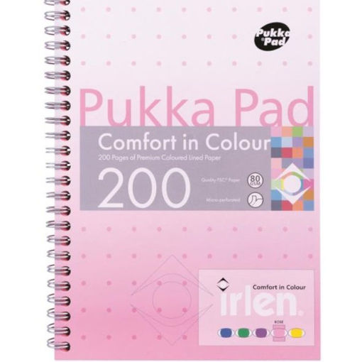 Εικόνα της Τετράδιο σπιράλ color ροζ Α5 200σελ. Pukka