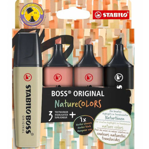 Εικόνα της Μαρκαδόροι Stabilo Boss Set 4τεμ Nature 70/4-2-3