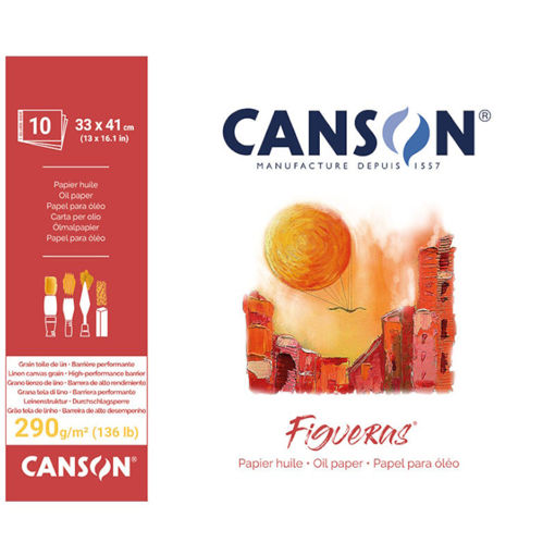 Εικόνα της Μπλοκ Canson Figueras oil 290g/m2 33x41cm 10φ