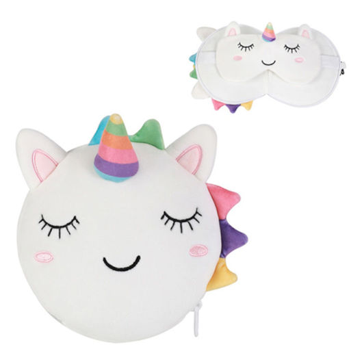 Εικόνα της Μαξιλάρι I-Total Unicorn +sleep mask XL2530 19x18cm.