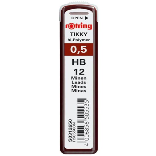 Εικόνα της Μύτες μολυβιών Rotring 0.5mm. HB 12τμχ. Hi-Polymer