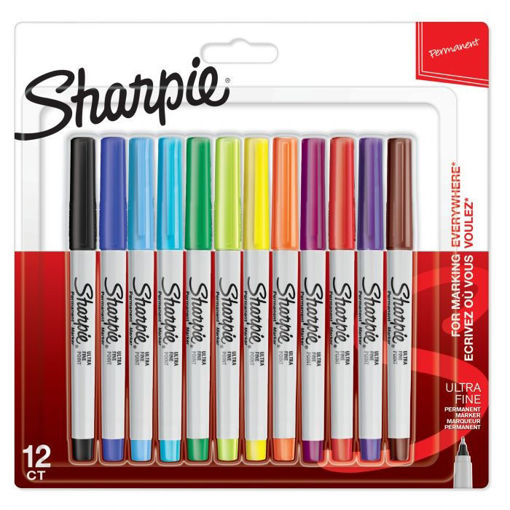 Εικόνα της Μαρκαδόροι Sharpie ultra fine permanent 0.5mm 12τεμ 2065408