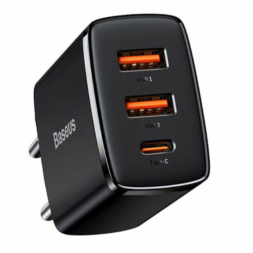 Εικόνα της Φορτιστής με 2 Θύρες USB-A USB-C Baseus 30W Power Delivery μαύρος