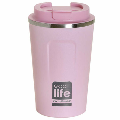 Εικόνα της Θερμός ανοξείδωτος Ecolife Coffee Cup Rose pink 370ml 33-BO-4112