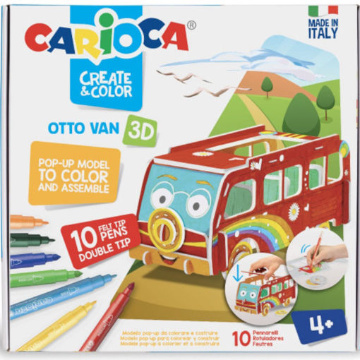 Εικόνα της Μαρκαδόροι Carioca Set 10τμχ. Pop-Up Otto Van 42987