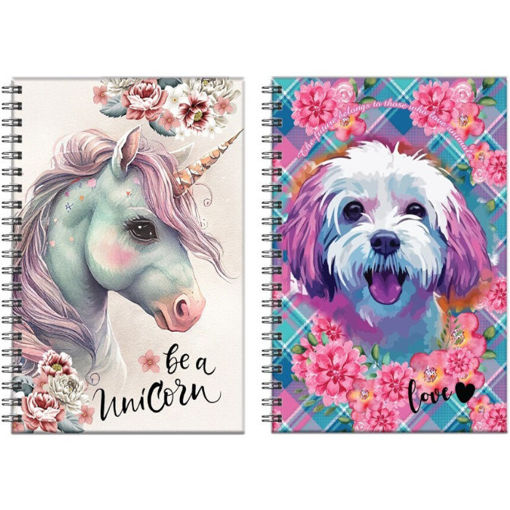 Εικόνα της Τετράδιο σπιράλ Magic Unicorn Love Dog 17x25 2θεμ. 70φ 357-17402