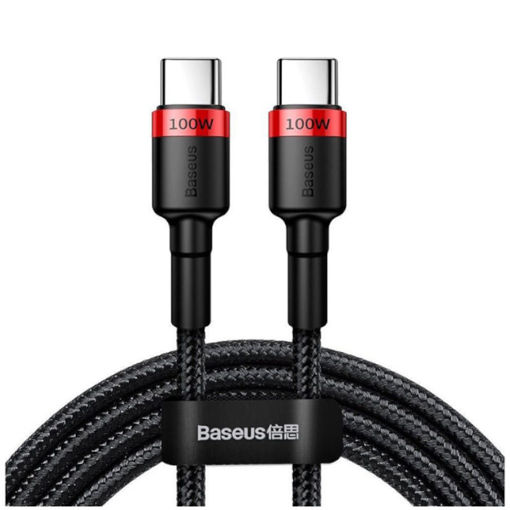 Εικόνα της Καλώδιο Baseus Cafule Braided USB 2.0 Cable USB-C male - USB-C male Κόκκινο 2m CATKLF-AL91