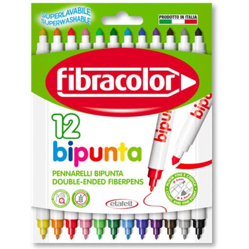 Εικόνα της Μαρκαδόροι Fibracolor 12τεμ. Bipundta Superwashable