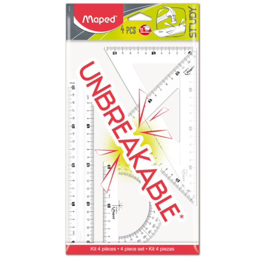 Εικόνα της Γεωμετρικά όργανα Maped Unbreakable 4τεμ. 20cm. 981872