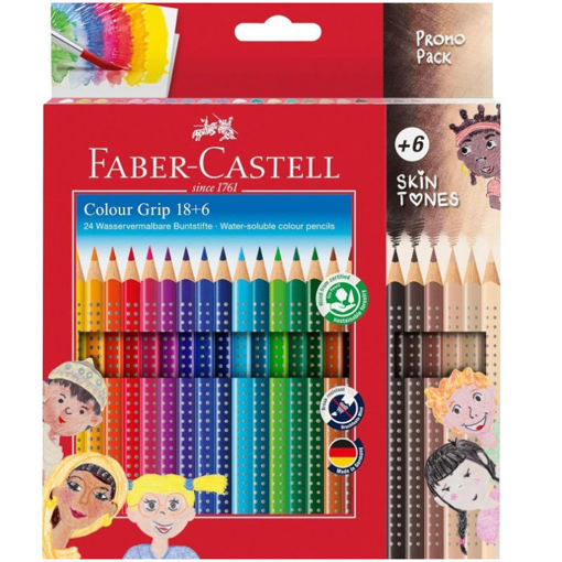 Εικόνα της Ξυλομπογιές Faber Castell Grip 18+6 Skin τμχ. 112819