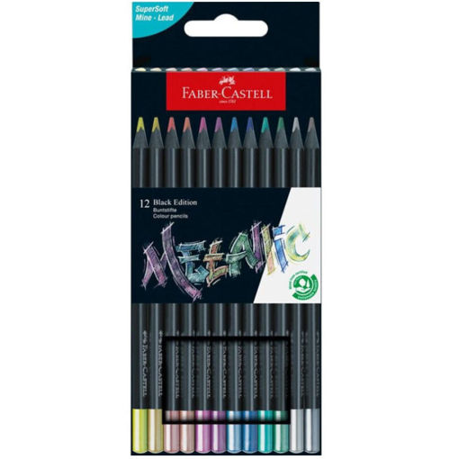 Εικόνα της Ξυλομπογιές Faber Castell 116415 Black metallic 12τεμ