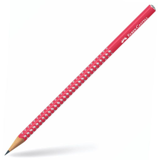 Εικόνα της Μολύβι Faber Castell Grip sparkle metallic Cane red Β 118240