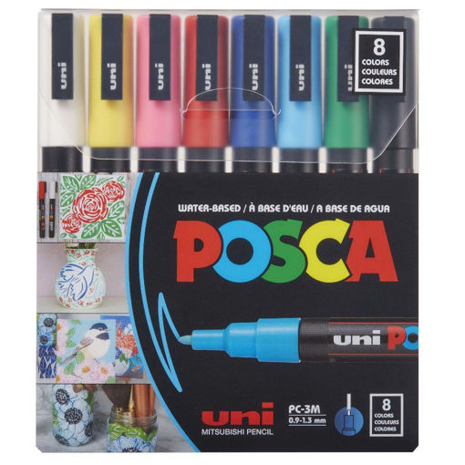 Εικόνα της Μαρκαδόροι Posca PC-3M 8τμχ. Uni