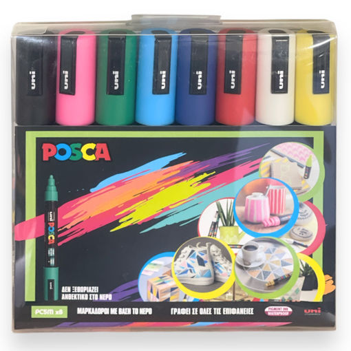 Εικόνα της Μαρκαδόροι Posca PC-5M 8τμχ. Uni