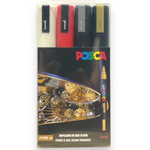 Εικόνα της Μαρκαδόροι Posca PC-5M X-MAX 4τμχ. Uni