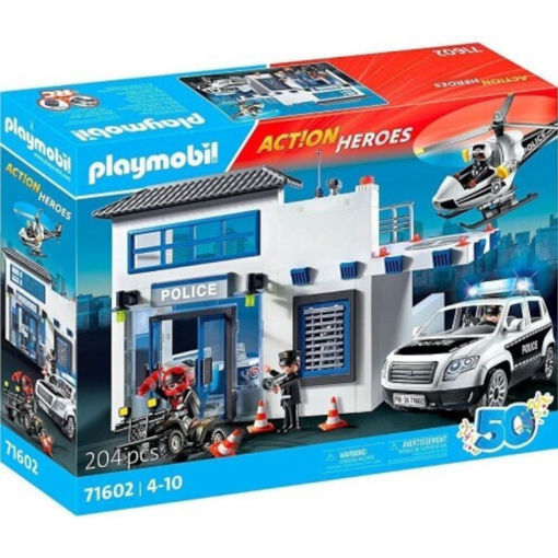 Εικόνα της Playmobil Action Heroes: Αστυνομικό τμήμα με περιπολικό και ελικόπτερο 71602