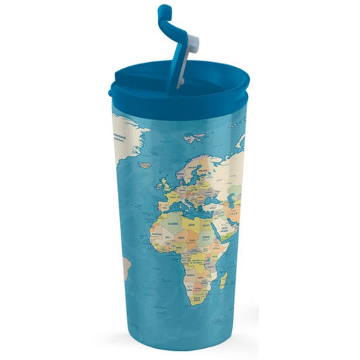 Εικόνα της Κούπα Θερμός iDrink Travel MUG Blue Maps 350ml ID0217