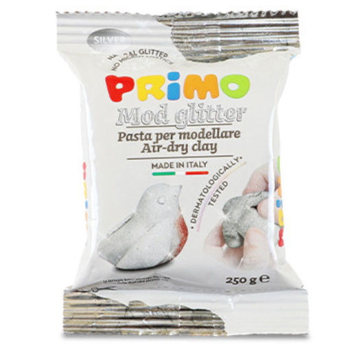 Picture of Πηλός Primo Glitter Ασημί 250gr