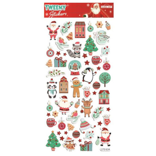 Εικόνα της Αυτοκόλλητα tweeny Christmas stickers 9x17.5cm Gift 270634