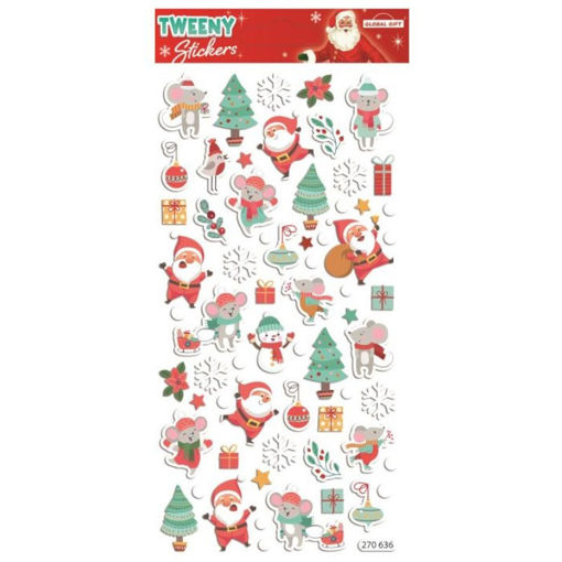 Εικόνα της Αυτοκόλλητα tweeny Christmas stickers 9x17.5cm Gift 270636